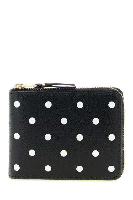 Polka Dots Printed Wallet Black-grey