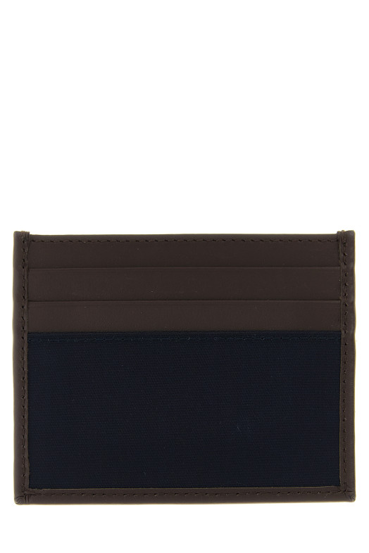 Nylon leather cardholder Blue