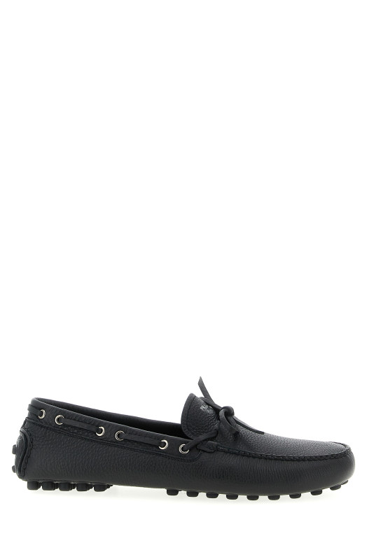 Leather loafers Black