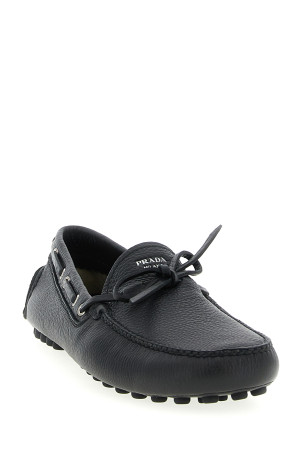 Leather loafers Black