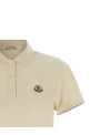 Logo patch polo shirt Beige