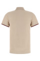 Logo patch polo shirt Beige