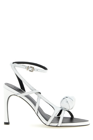 'Leather Knot' sandals White