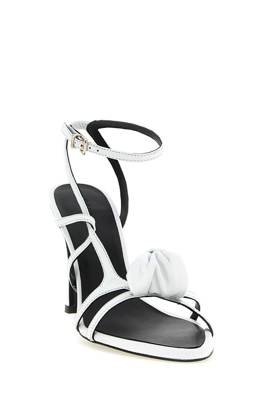'Leather Knot' sandals White
