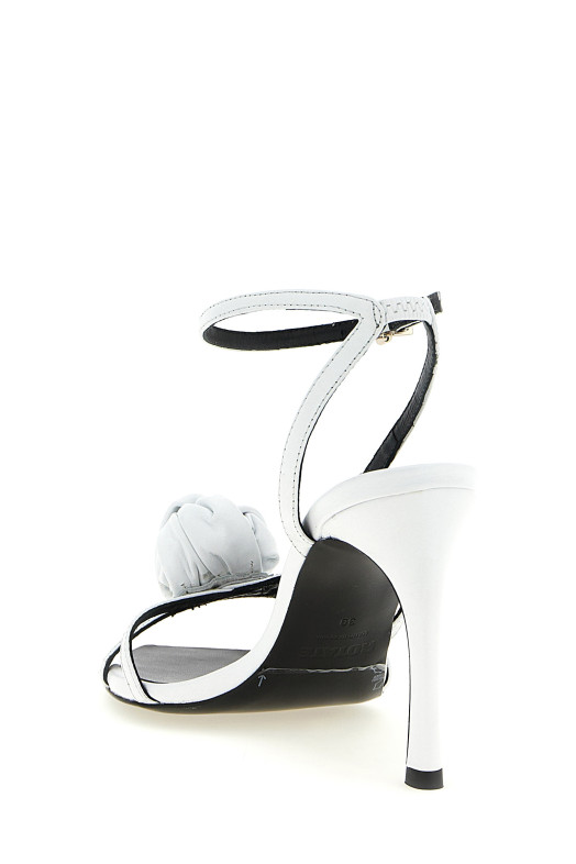 'Leather Knot' sandals White