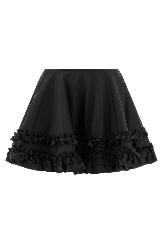 'Duchesse Nylon Mini Frill' skirt Black