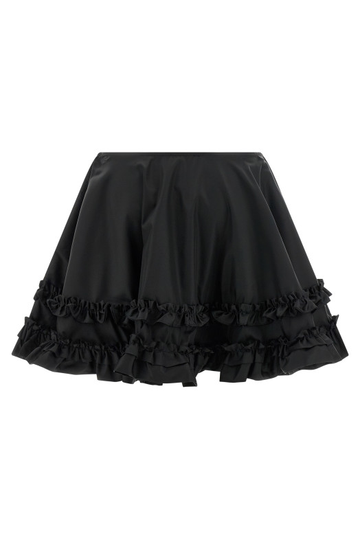'Duchesse Nylon Mini Frill' skirt Black