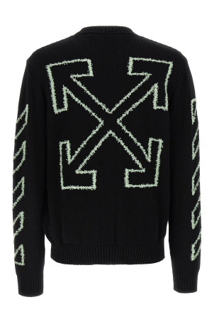 'Diag Outline' sweater Black