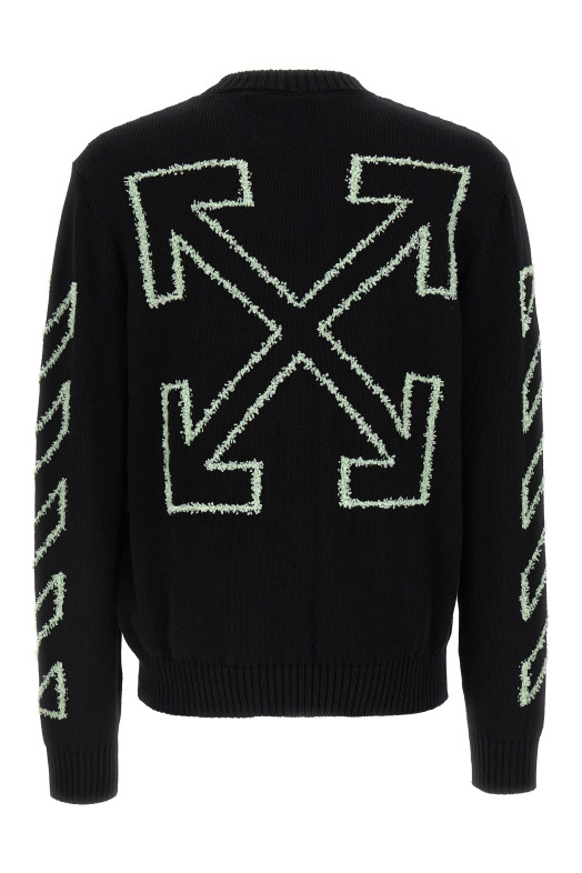 'Diag Outline' sweater Black