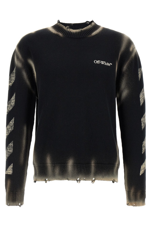 'Diag Arr Corrosion' sweater Black