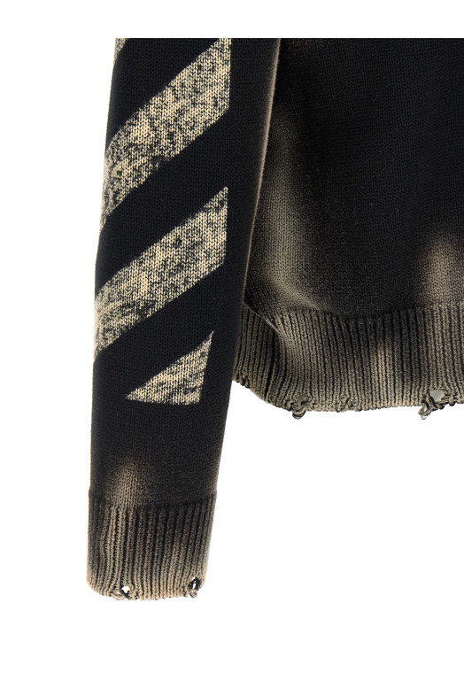 'Diag Arr Corrosion' sweater Black