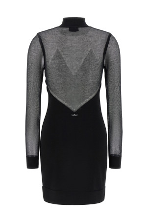 Dress with transparencies Black