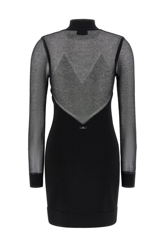 Dress with transparencies Black