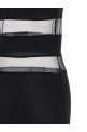 'Striped Sheer Polo' dress Black