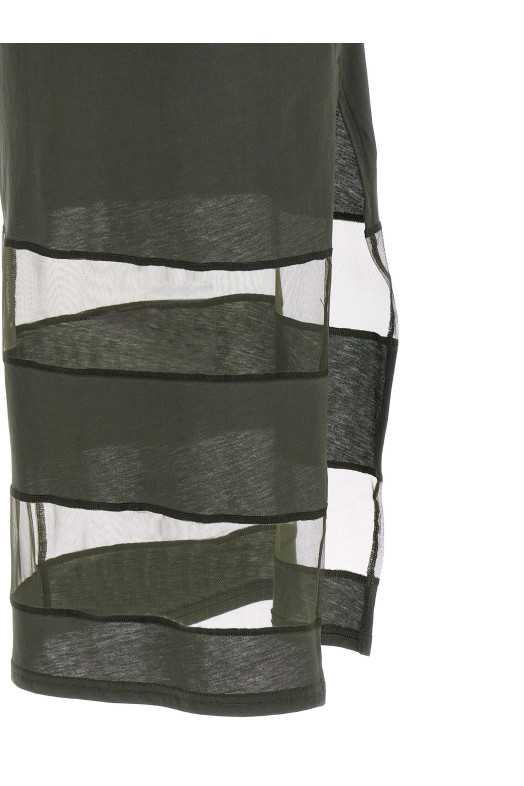'Striped Sheer Polo' dress Green