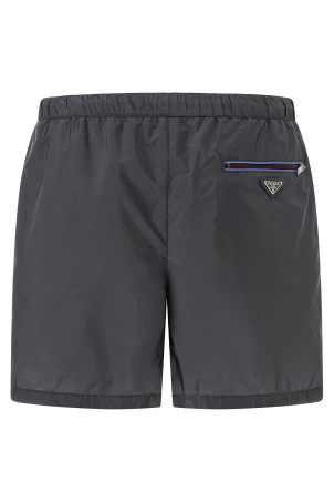 Re-nylon feather swimsuit Gray