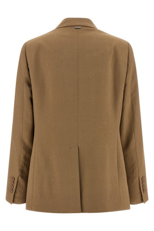 Micro sequin blazer Beige