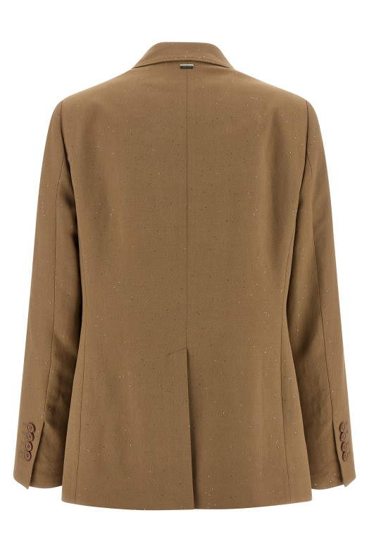 Micro sequin blazer Beige