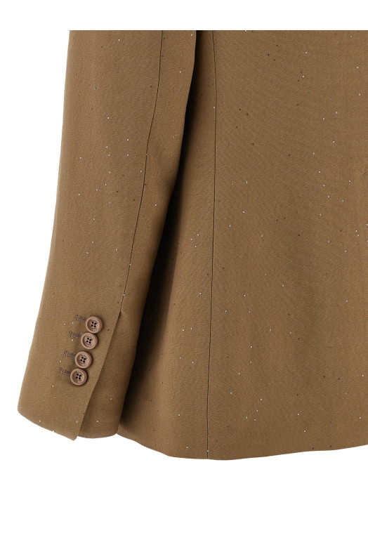 Micro sequin blazer Beige