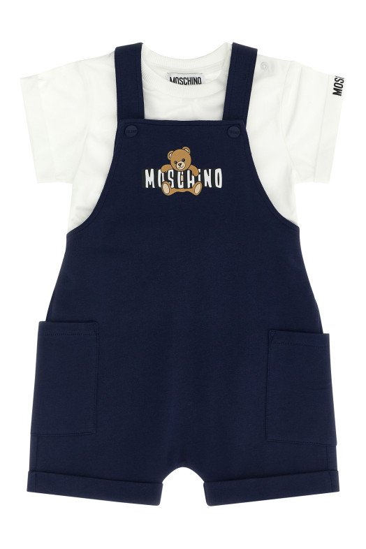 'Moschino Teddy Bear' t-shirt + dungarees set Multicolor