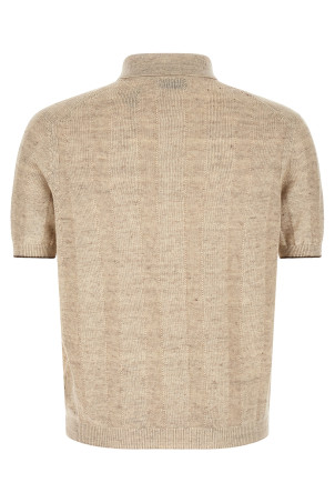 Operated ribbed shirt Beige