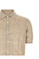 Operated ribbed shirt Beige