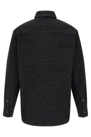 'Laser Monogram Denim' overshirt Black