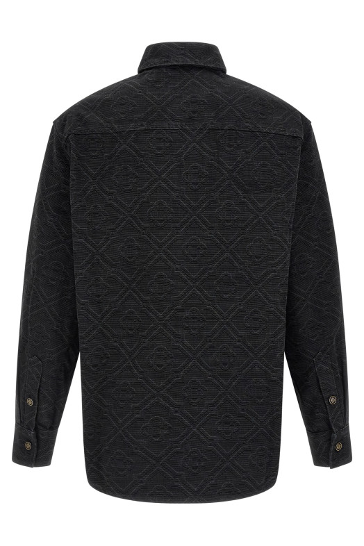 'Laser Monogram Denim' overshirt Black