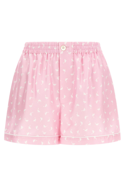 Pleated shorts Beige