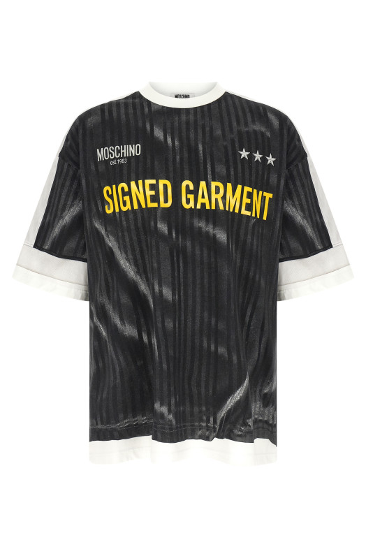 Trompe-l'œil print T-shirt Black