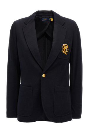 'Crest logo' blazer Blue