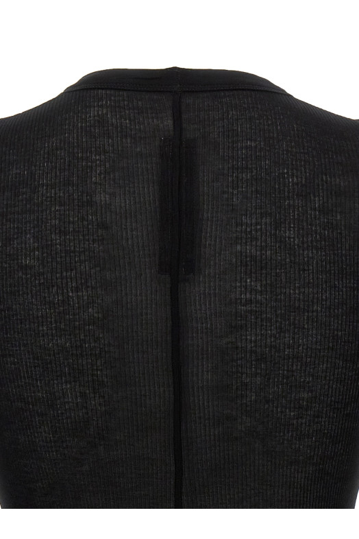 'Rib LS T' T-shirt Black