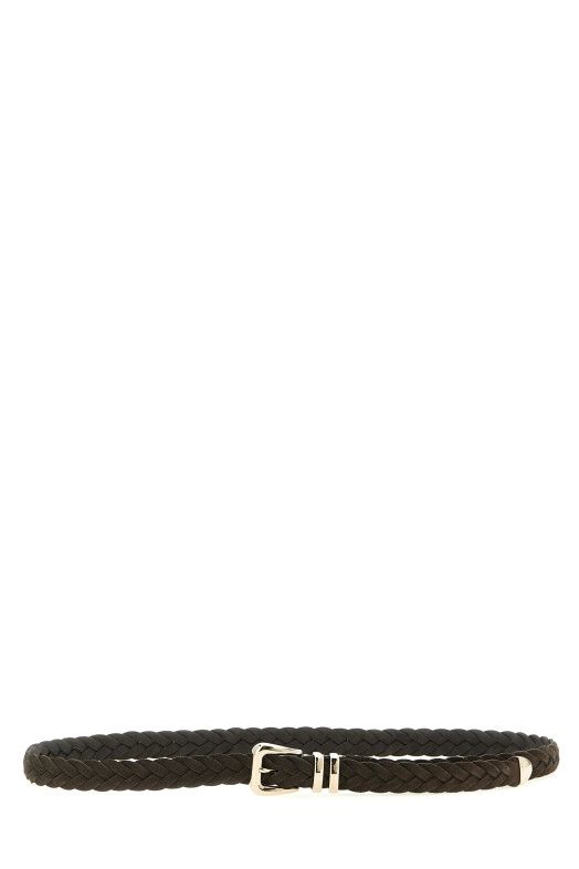 Braided calf belt Brown