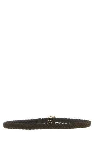 Braided calf belt Brown