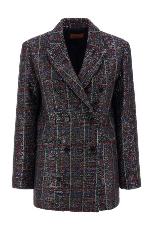 Sequin tartan blazer Multicolor