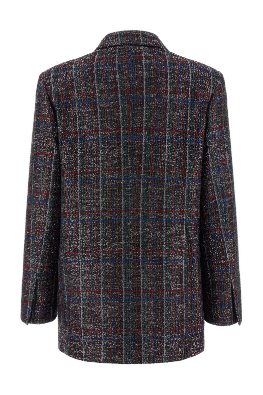 Sequin tartan blazer Multicolor