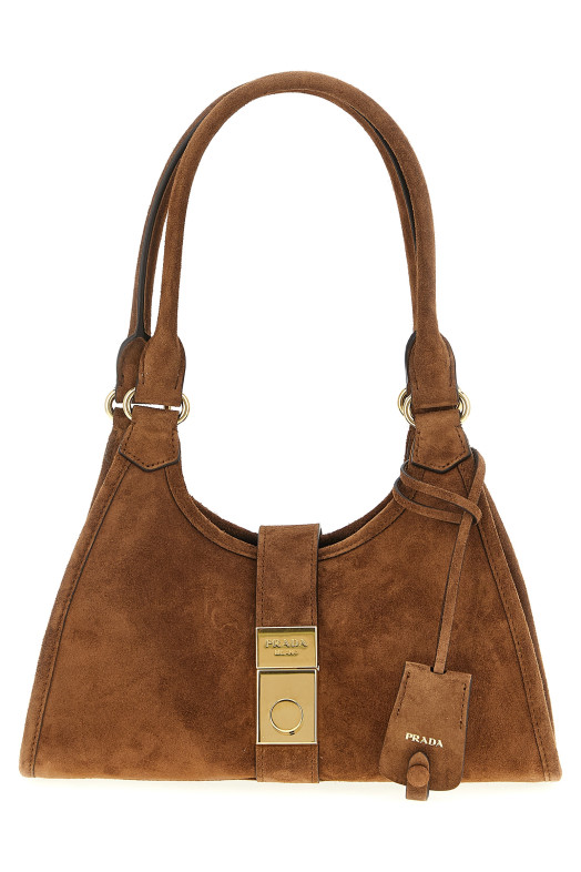 Small Suede shopping bag Brown