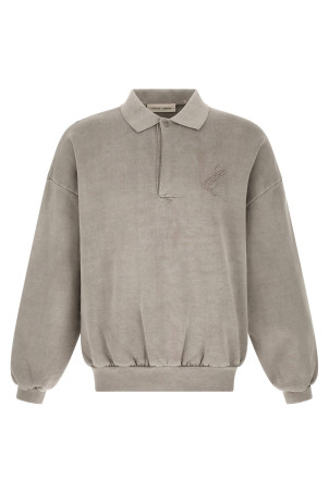 'Classic Fleece' polo shirt Gray