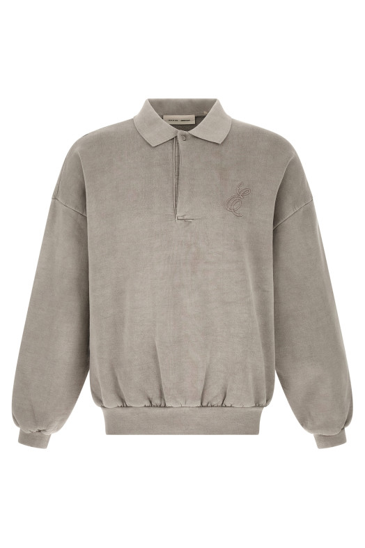 'Classic Fleece' polo shirt Gray