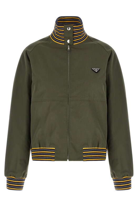 Logo bomber jacket Green