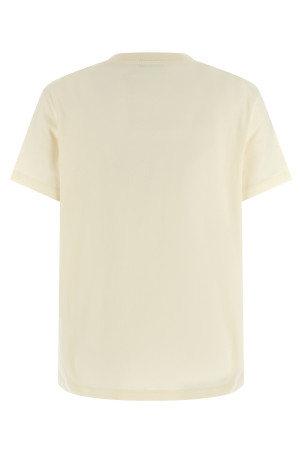 Logo embroidery t-shirt Beige