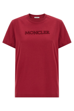 Logo embroidery t-shirt Red