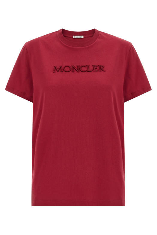 Logo embroidery t-shirt Red