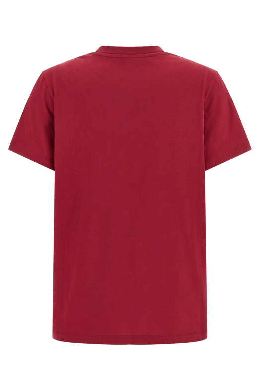 Logo embroidery t-shirt Red