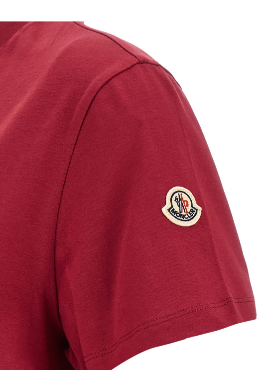 Logo embroidery t-shirt Red