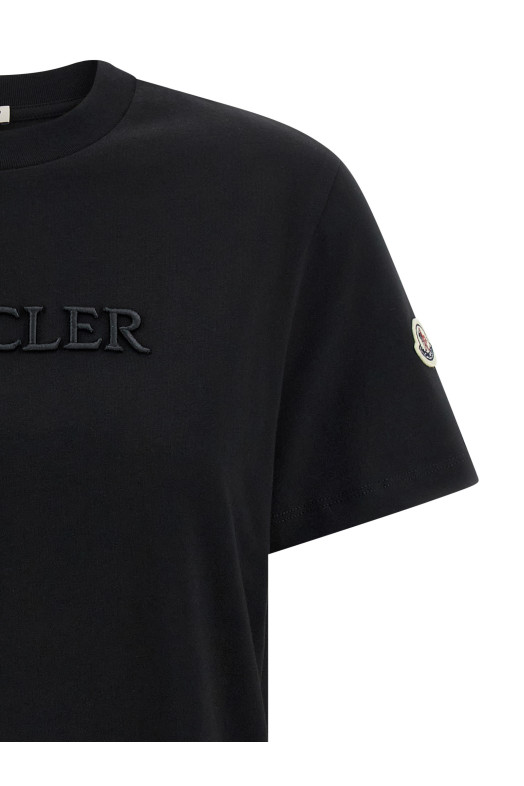 Logo embroidery t-shirt Black