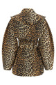'Leopard Duchesse Nylon Short' trench coat Brown