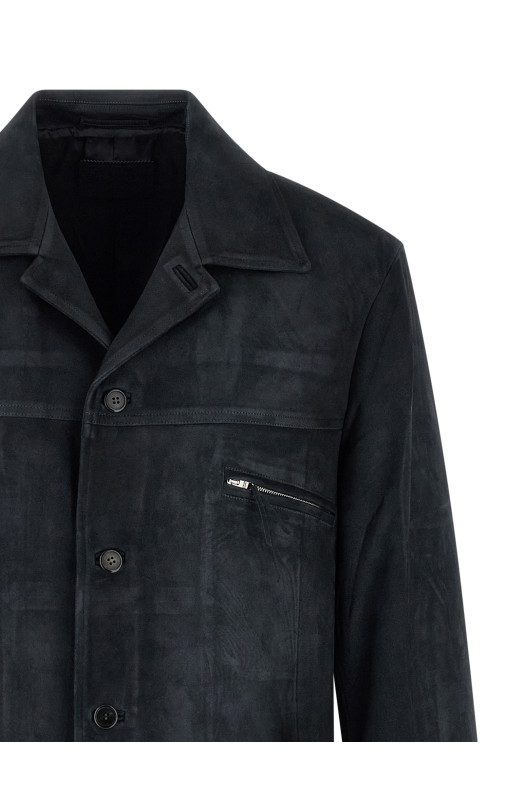 Suede jacket Blue