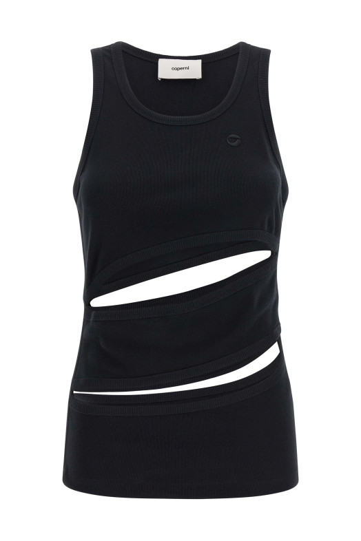 'Spiral' tank top Black