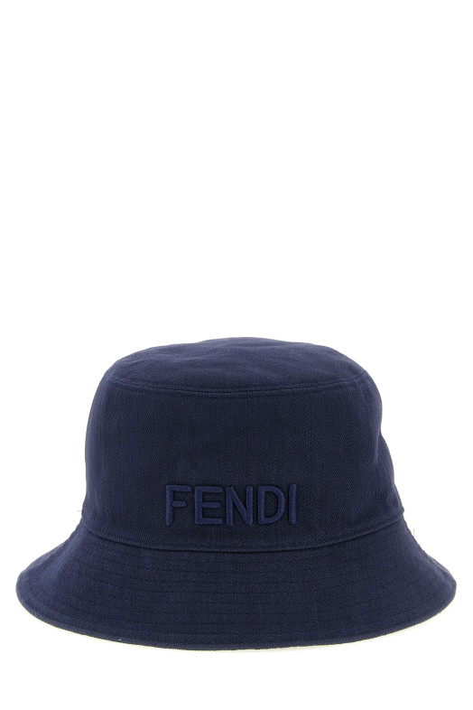 Reversible denim bucket hat Blue